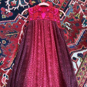 Niki Tlanapan Arma Embroidered Mini Dress Red Size 0 Lace Sleeveless